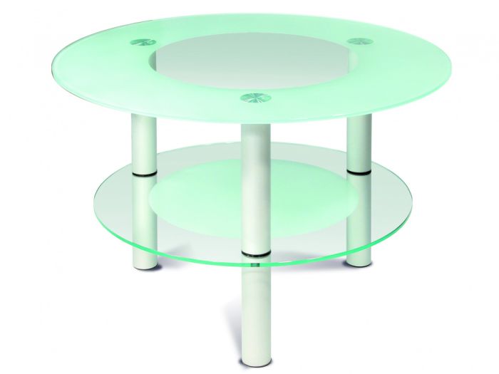 Crystal coffee table 001879, color aluminum, materials glass, metal