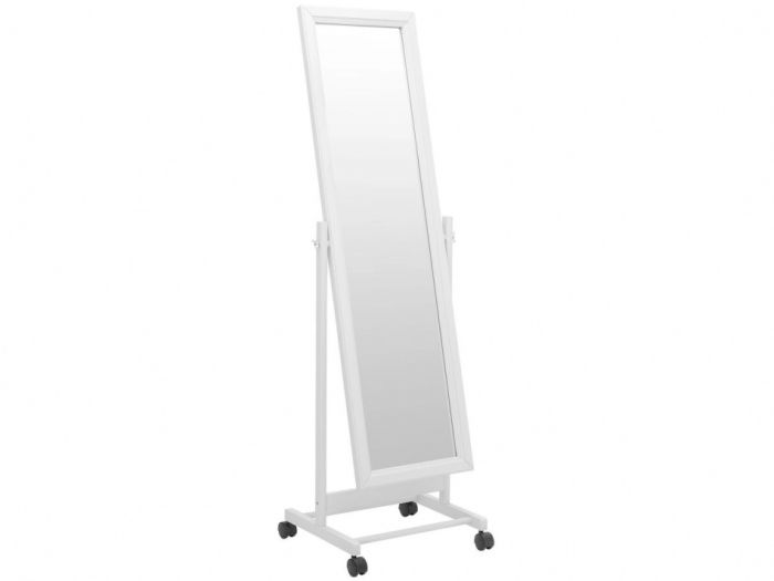 Floor mirror In 27H 004809, color white, materials mirror, wood