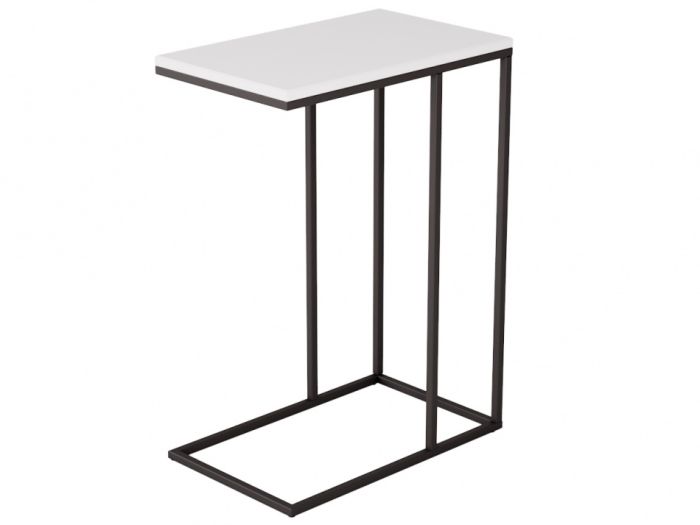 Table pressed with Agami 001966, white color, mdf materials, metal