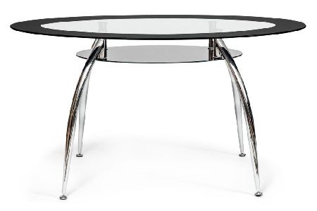 Tetchair SADLER table 11414 chrome/black