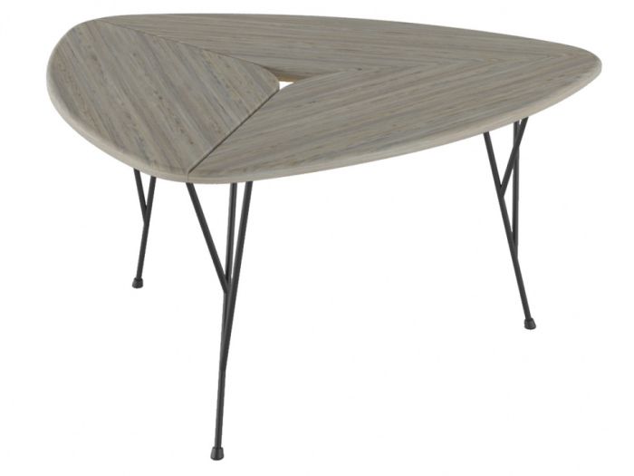 Travis 006734 coffee table, natural scania/black color, mdf materials, metal