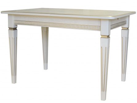 Vasco kitchen table In 87H 005481, ivory/gold color, materials beech, MDF, plywood