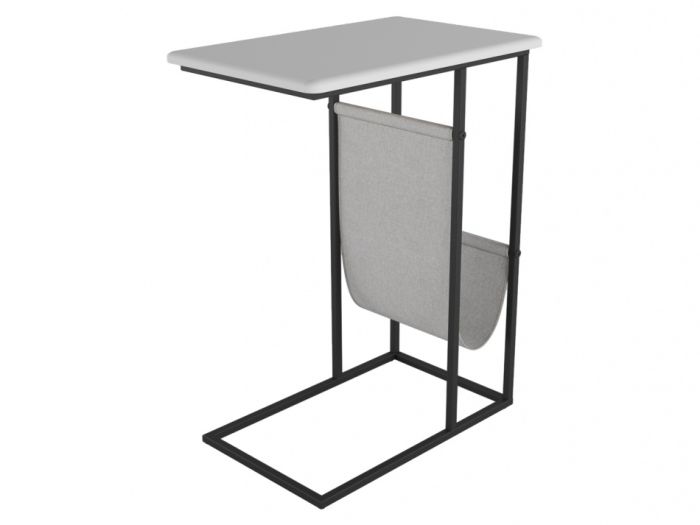 Bali attached table 006719, white color, mdf materials, metal