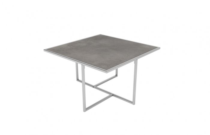 Coffee table Quadro 006367, color gray, materials porcelain stoneware, metal