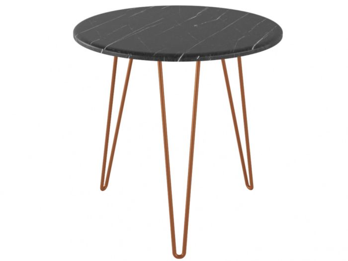 Coffee table Reed 006692, color black marble/copper, lmdf materials, metal