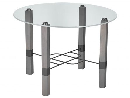 Lucia 006484 coffee table, color grey concrete/grey/transparent, materials beech