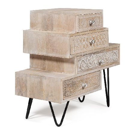 Bedside table Tetchair Munnar 12408 natural/white wash