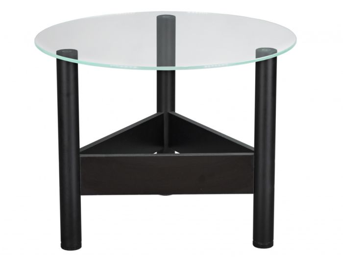 Coffee table South 006055, color black, chipboard materials, glass, metal