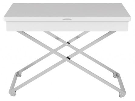 Table transformer ANDRE 006425, color chrome white, mdf materials, metal