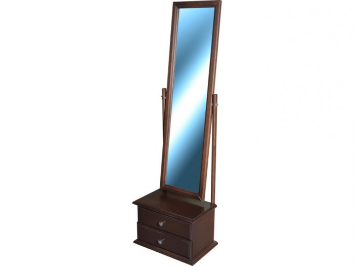 Mirror with Selenium tube 000347, medium brown color, mirror materials, mdf, beech