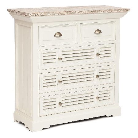 Tetchair Riviera chest of drawers 12387 Antique white/white wash