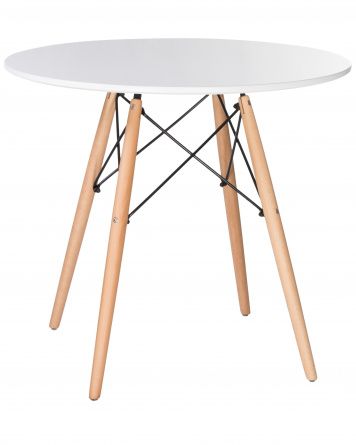 DOBRIN CHELSEA`80 kitchen table, light beech legs, dark grey countertop (GR-04)