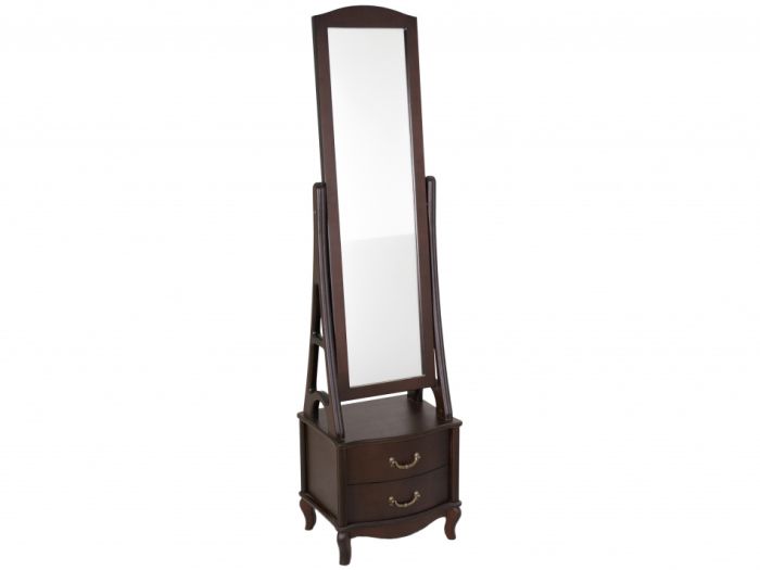 Juliet 005766 floor mirror, walnut color, mdf materials, veneer, lmdf,mirror