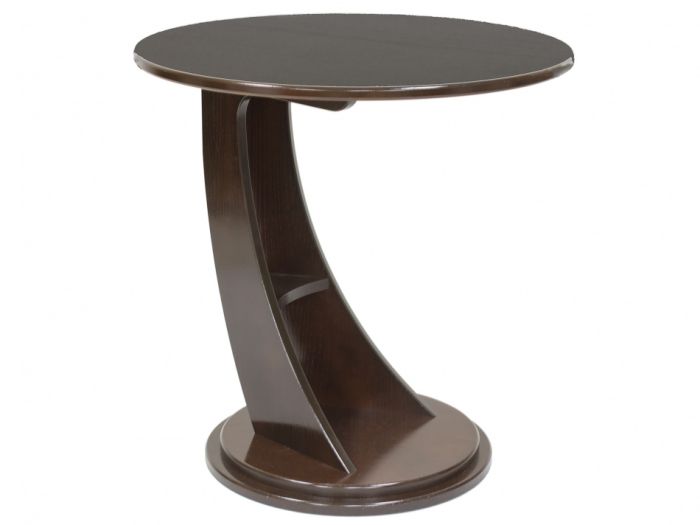 Accent table 005810, walnut color, mdf, veneer, lmdf materials