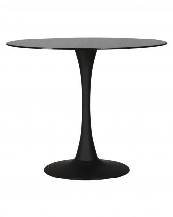 MIA GLASS Kitchen table, black countertop, black base (B-03)