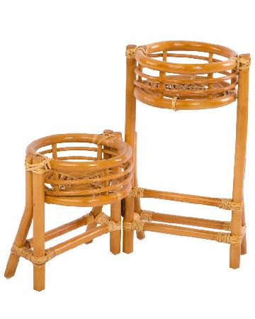 Flower stand 15/25 K, cognac rattan