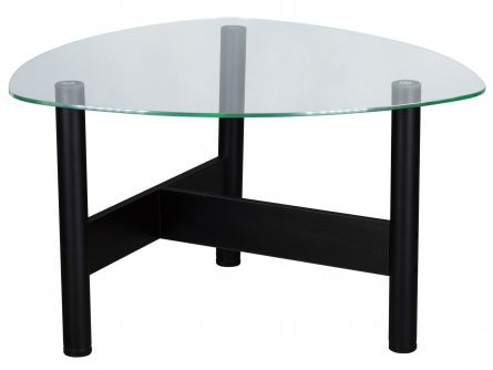 Coffee table South 006053, color black, chipboard materials, glass, metal