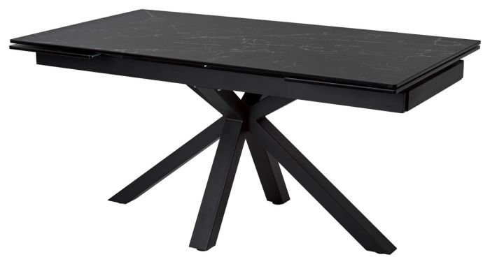 Table M-city ALTO 60025, black metal, porcelain stoneware, black marble