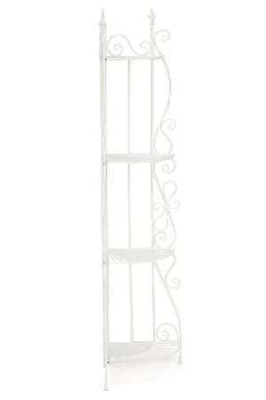 Corner bookcase Tetchair 10653 butter white