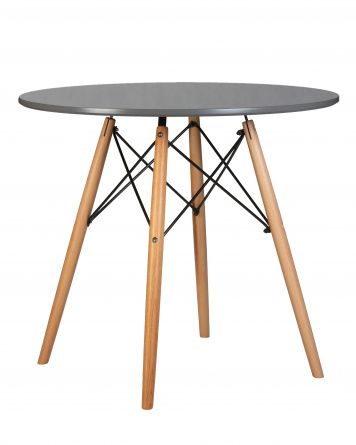 DOBRIN CHELSEA`80 kitchen table, light beech legs, dark grey countertop (GR-04)