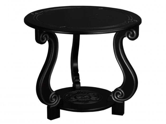 Coffee table Grace 006375, color black, materials beech, mdf