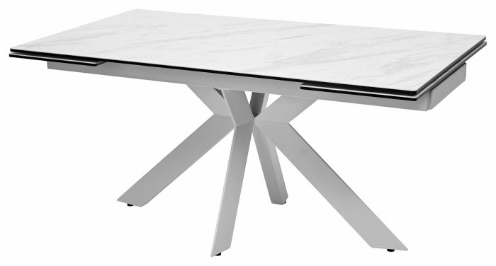 M-city BELLUNO 60027 table, white metal, porcelain stoneware, white marble