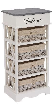 Chest of drawers HX13-054, white wood, table top. gray