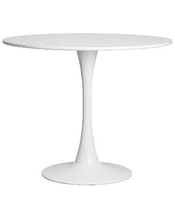 MIA kitchen table, white countertop, white base