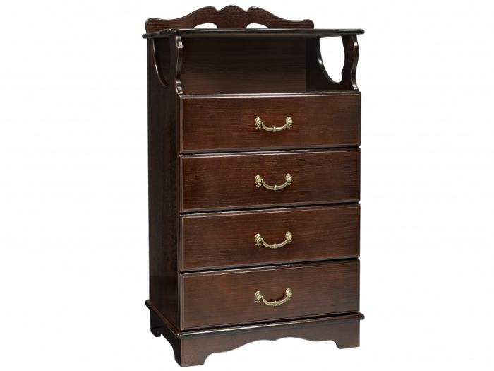 Chest of drawers Elegia 001701, walnut color, mdf materials, veneer, lmdf