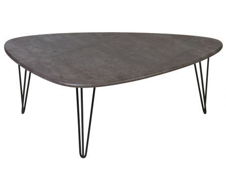 Preston 002580 coffee table, color grey concrete, black, lmdf materials, metal