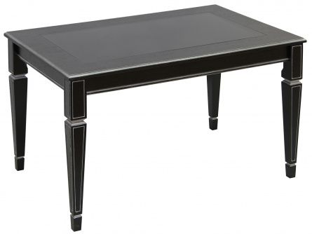 Vasco 001255 coffee table, wenge/silver color, materials beech, mdf, oak veneer