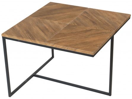 Coffee table Quadro 005015, American oak color, lmdf materials, metal