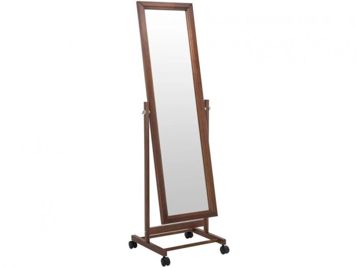 Floor mirror In 27H 000348, medium brown color, materials mirror, wood