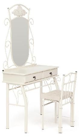 Dressing table (+chair) Tetchair CANZONA 10392 White (butter white)