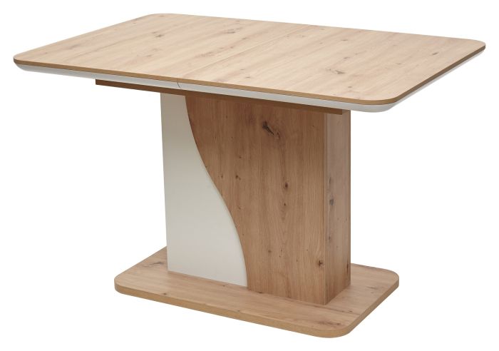 Table M-city SIRIUS 60926, chipboard oak, mdf oak artisan/ white