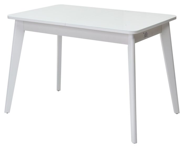 M-city SWIFT 60158 table, white wood, white gloss glass