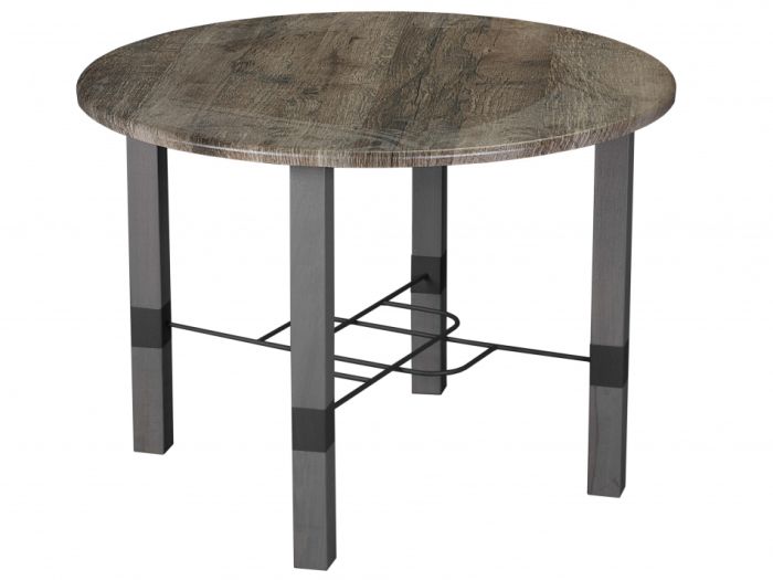 Coffee table Lucia 006485, color grey concrete/grey/aged Crimean oak, materials beech