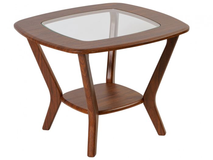 Melbourne coffee table 000583, walnut color, lmdf materials