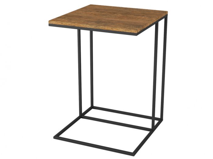 Highgret attached table 006723, American oak/black color, mdf materials, metal