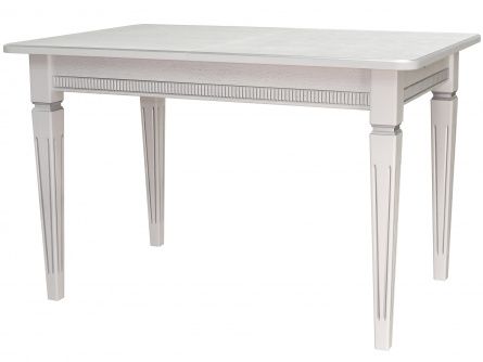 Vasco kitchen table In 87H 005480, color white/silver, materials beech, MDF, plywood