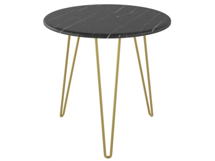 Coffee table Reed 006696, color black marble/gold, lmdf materials, metal