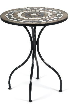 Tetchair 14068 black table , kaleidoscope tile