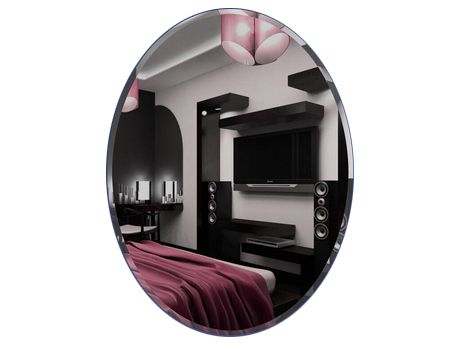 Wall mirror Seletta-3 001886, color gray, materials mirror