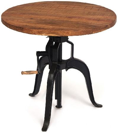 Tetchair table 12976 hela/natural metal