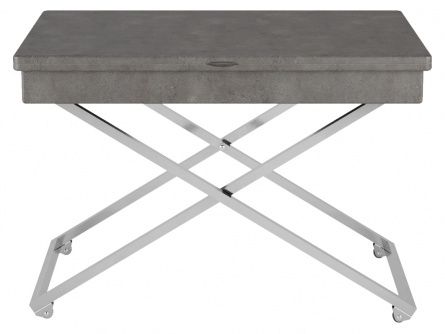 ANDRE 006428 transformer table, grey color, mdf materials, metal