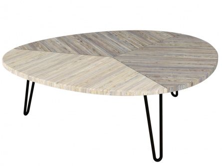 Eyton 006360 coffee table, grey color, lmdf materials, metal