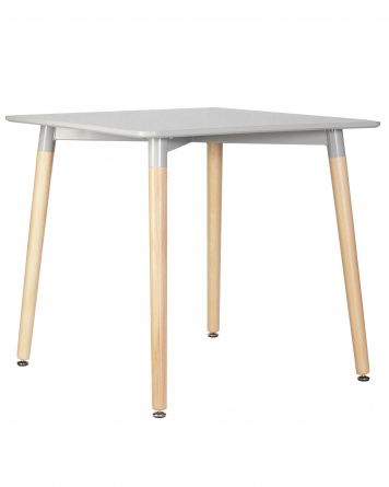 DOBRIN SERRA kitchen table, light beech legs, light grey countertop