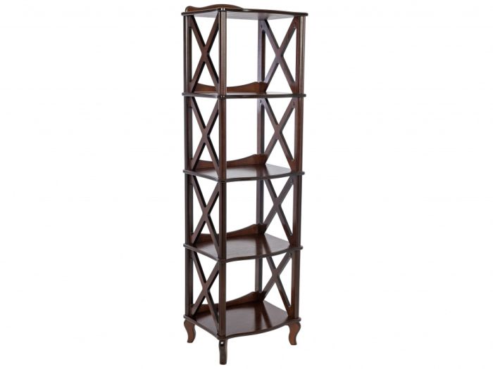 Bookcase rack Juliet 005836, walnut color, mdf materials, veneer, lmdf