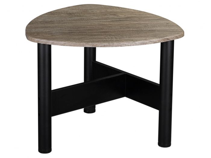 Coffee table South 006054, color black/natural rosewood, chipboard, MDF, metal materials