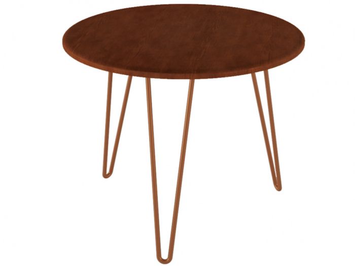 Coffee table Reed 006686, brown/copper color, lmdf materials, metal